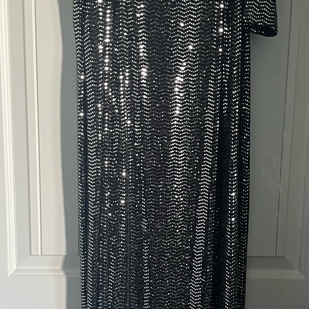 Elegant Black Sequin Dress